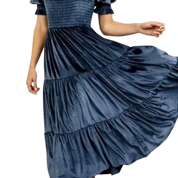 Baltic Born Navy Midi Dress - Picture 4 of 8